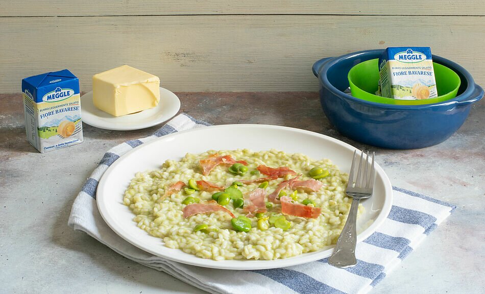 Risotto alle fave con il burro salato